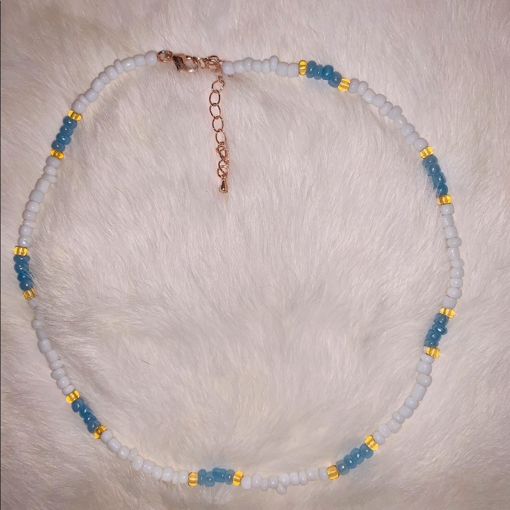 Beaded choker and anklet combo in style "eldora"